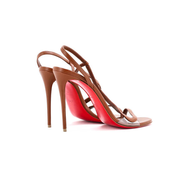 Christian Louboutin 100 Women's Rosalie Slingback Heeled Sandals Leather - Picture 3 of 5
